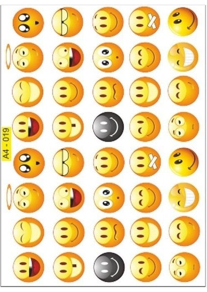 A4 Sticker 019 Tek Paket Çoklu Sticker