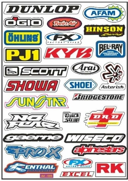 A4 Sticker 005 Tek Paket Çoklu Sticker