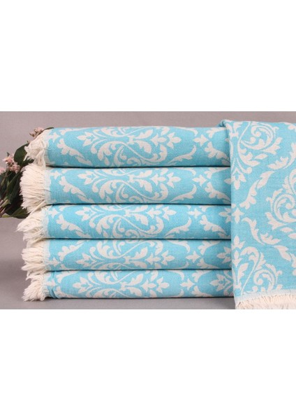 Peştemal Turkuaz Banyo Peştemali 90X170 cm Pamuk Peştemal Sıcak Peştemal