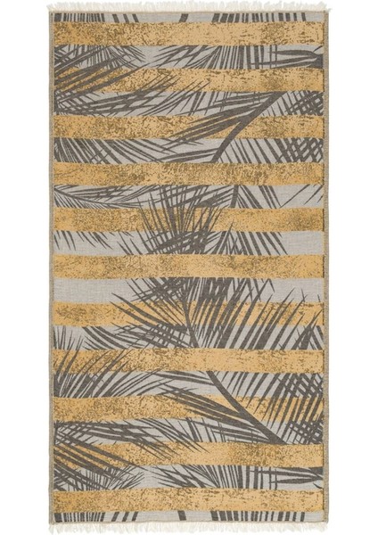 Palmiye Desenli Hardal Peştemal - Tahiti %100 Pamuk Peştemal Modelleri - 90X170 cm fiyatları