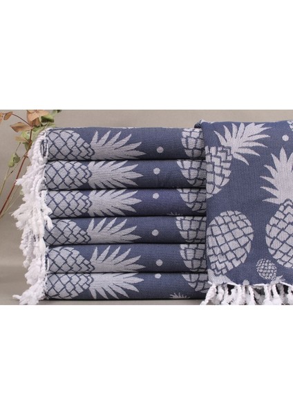 Peştemal Lacivert 100X180 cm Pamuk Peştemal Gelin Partisi