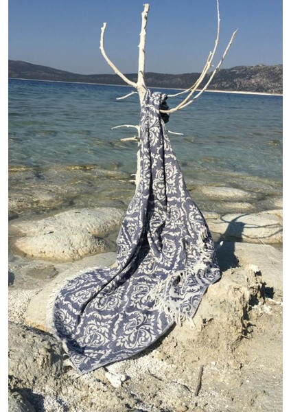 Barok Desenli Lacivert Peştamal - Yumuşak ve Dayanıklı - 90X170 cm modelleri