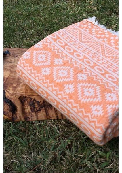 Turuncu Kilim Peştamal - Renkleri Solmayan Kaliteli Pamuk Peştemal modelleri
