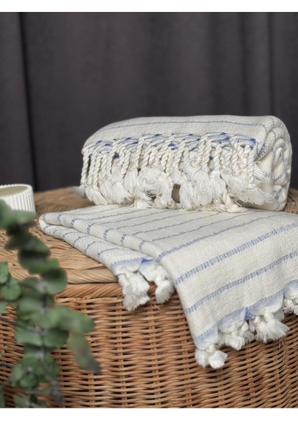 Peştemal Takımı %50 Bambu %50 Pamuk Mavi fırsatları