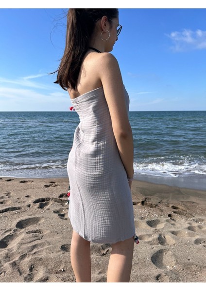 4 Katlı Müslin %100 Organik Peştamal-Plaj Havlusu-Banyo Havlusu 85*175CM Gri fırsatları