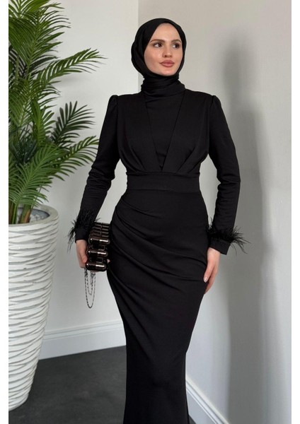 Estella Kuyruklu Balık Abiye Siyah