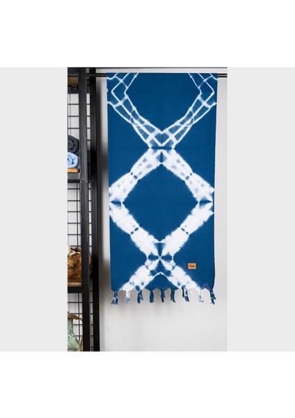 Shibori Peştemal Indigo Dragon