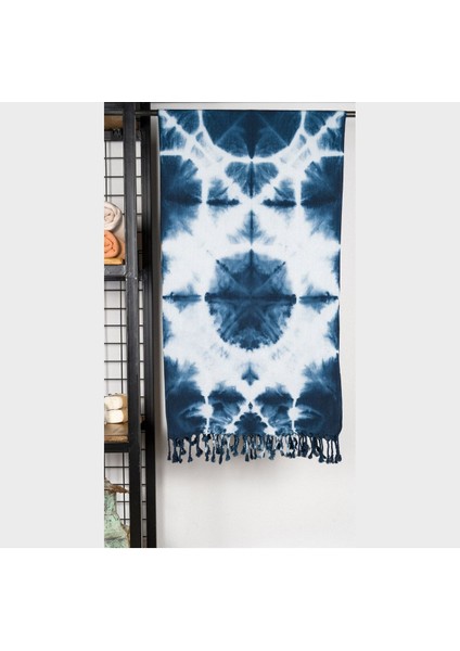Shibori Peştemal Kara Tezgah Indigo