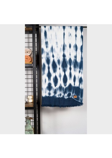 Shibori Elmas Bambu Peştemal Indigo Wind
