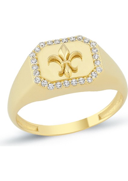 14 Ayar Zambak Altın Kadın Yüzük