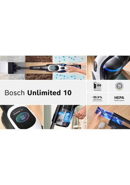 BCS1041WAC Unlimited 10 Şarjlı Dikey Süpürge