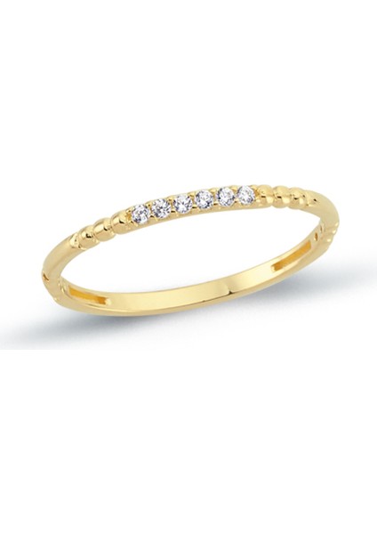 14 Ayar Altın Minimal Işık Kadın Yüzük