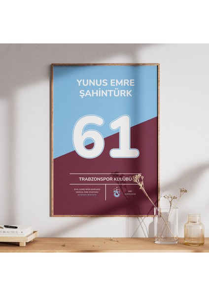 Kişiye Özel Futbol Posteri | Takım Rengi, Isim ve Numarayla Kişiselleştirilmiş Tasarım
