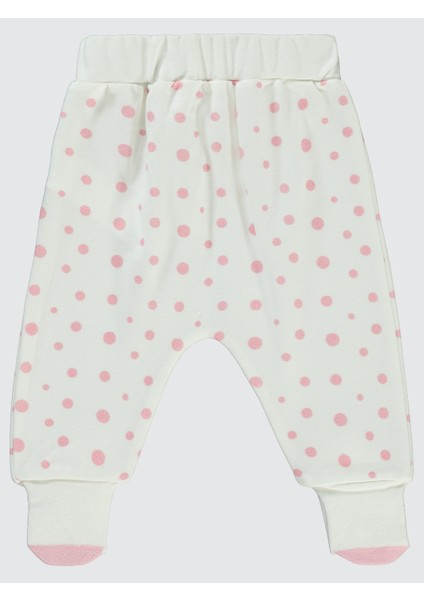 Kız Bebek Patikli Tek Alt 1-6 Ay Ekru