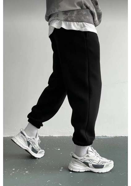 Kadın Yüksek Bel Slim Fit Eşofman Altı | Pamuklu – Gri