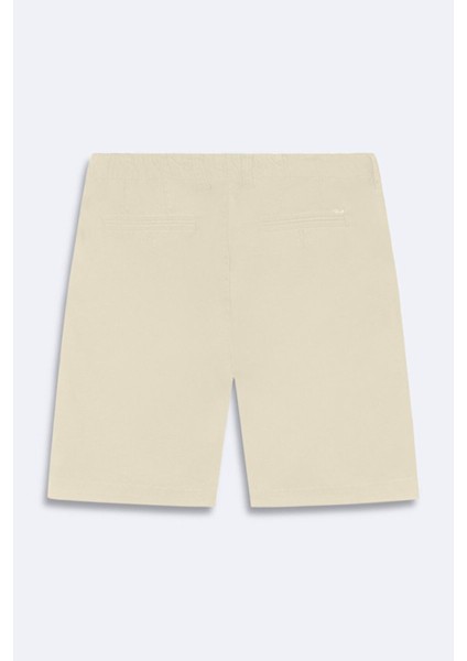Erkek Dokulu Gabardin Mini Bej Şort fiyatları
