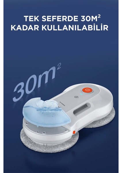 Cam Temizleme Robotu S8 Beyaz Su Püskürtmeli Uzaktan Kumandalı Mobil Ap Control