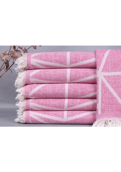 Peştemal Fuşya Banyo Peştemali 100X175 cm Pamuk Peştemal Fouta Peştemal