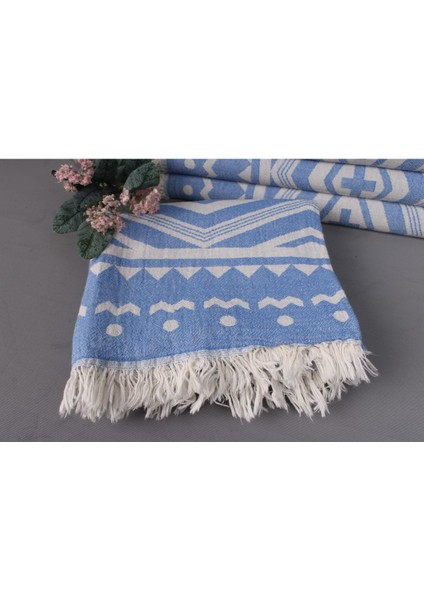 Peştemal Saks Mavi Plaj Peştemali 90X180 cm Pamuk Peştemal modelleri