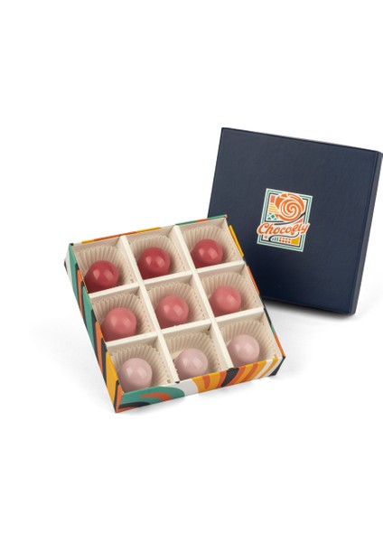 Chocofly Artisan Series 9 Lu El Yapımı Belçika Çikolatası (Çilek, Vişne , Lime(Yeşil Limon ) )