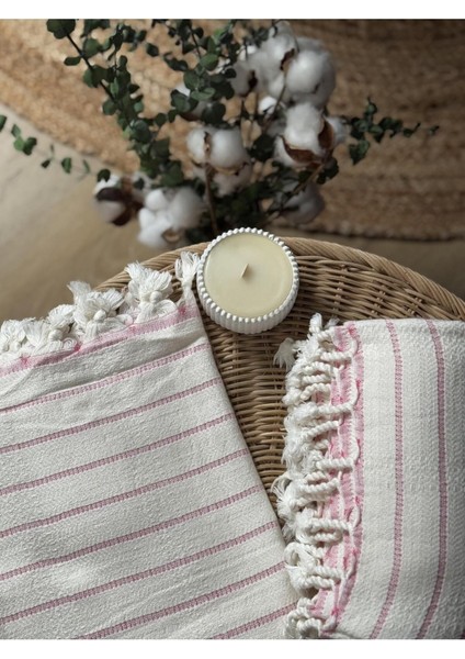Peştemal Takımı %50 Bambu %50 Pamuk, Banyo Havlusu Pembe