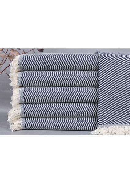 Peştemal Lacivert Organik 90X180 cm Pamuk Peştemal Gün Için Hediye Peştemal