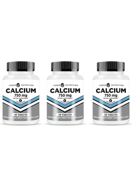 Calcium 750 Mg 60 Tablet | 3 Adet