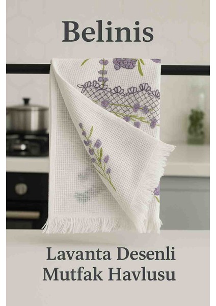 3 Lü 50x75 cm Lavanta Ince Pike Mutfak Havlusu