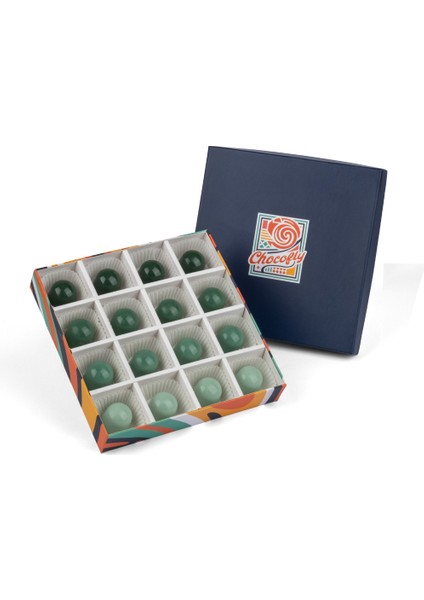chocofly Artisan Series 16'lı El Yapımı Belçika Çikolatası (Balkabağı-Lime-Yeşil Elma-Çilek)