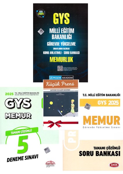 2025 Data Editör Gys Meb Memurluk Görevde Yükselme Sınavı Konu Soru Deneme Sınavı Seti