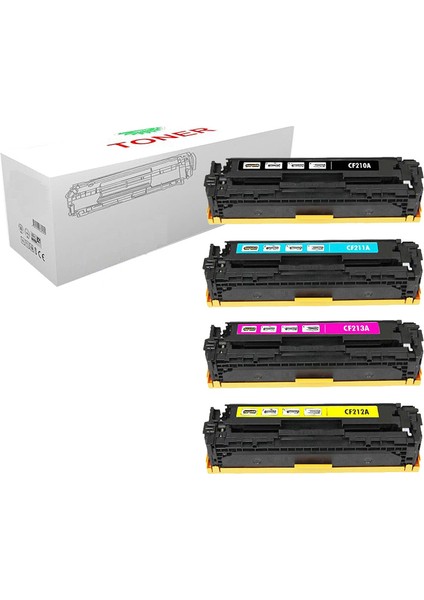 Hp 131A-CF210A/ Hp Laserjet Pro 200 Color M251N Muadil Toneri 1 Set 4 Renk