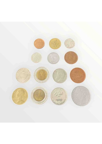 14 Adet Yabancı Madeni Para, Koleksiyon Parası