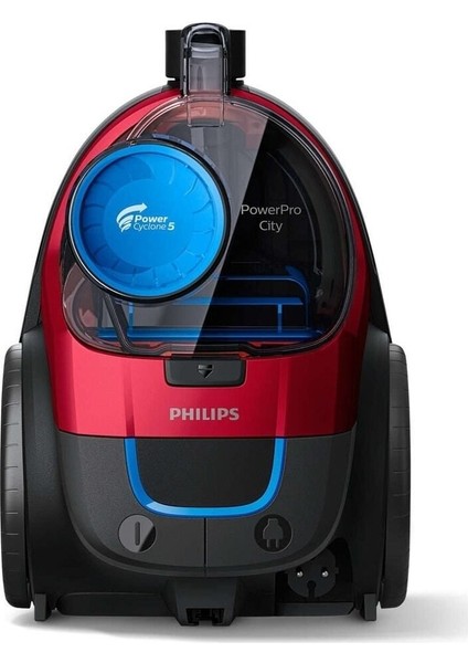 Powerpro City 900 W , Toz Torbasız Elektrikli Süpürge,büküm Kırmızı , 79 Db ,1.5litre Triactive
