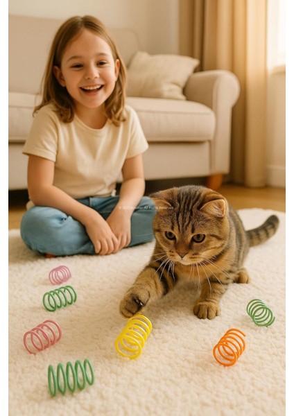 Karışık Renkli Spiral Yay Kedi Oyuncağı 10'lu Set - Esnek, Dayanıklı, Eğlenceli indirimleri