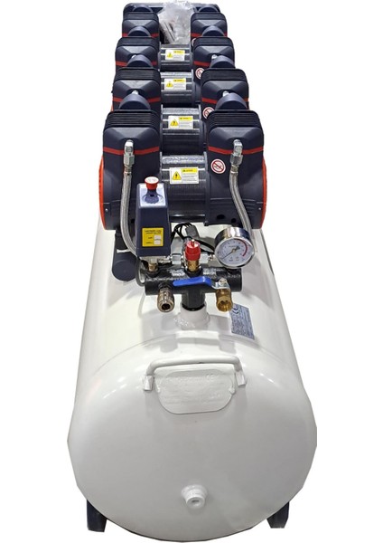 200 Litre Yağsız Sessiz Kompresör 4 HP Monofaze + 5 Parça Havalı Set | Profesyonel Kullanım