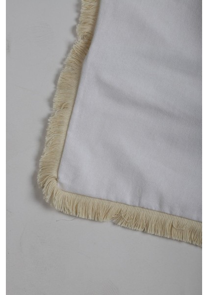 Keten Beyaz Ponponlu Kırlent Kırlent Kılıfı 43 x 43 indirimleri