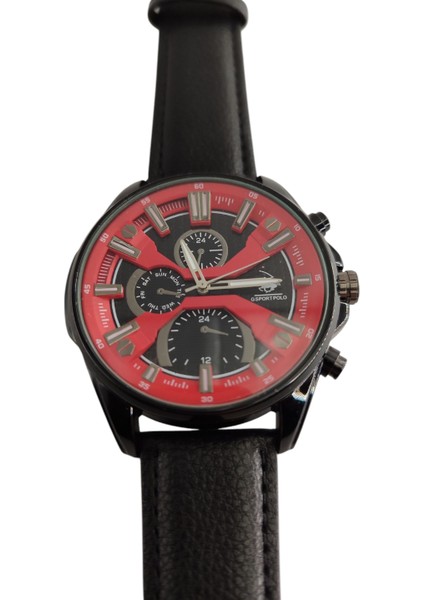 Clup Çelik Gövde Deri Kordon Erkek Kol Saati