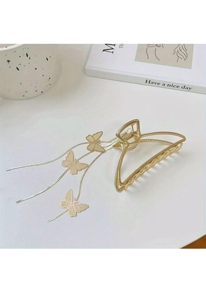 Metal Kadın Kelebek Sallantılı Trend Gold Mandal Toka fiyatları