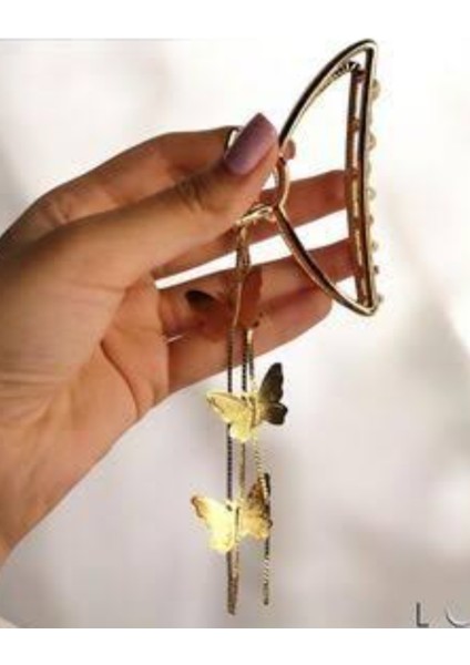 Metal Kadın Kelebek Sallantılı Trend Gold Mandal Toka fırsatları
