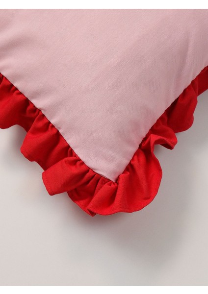 Pink Pop Fırfırlı Dekoratif Yastık Kılıfı - Dikdörtgen modelleri