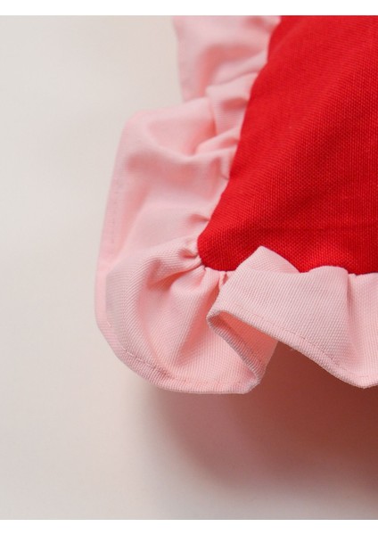 Red Pop Fırfırlı Dekoratif Yastık Kılıfı - Dikdörtgen fırsatları