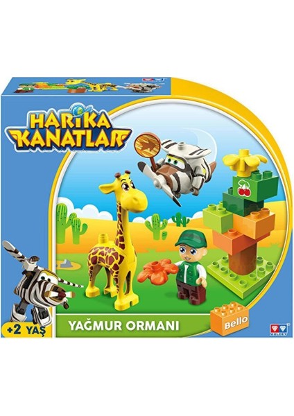 10932 Harika Kanatlar Bellonun Yağmur Ormanı 15 Parça Blok - Mega Oyuncak