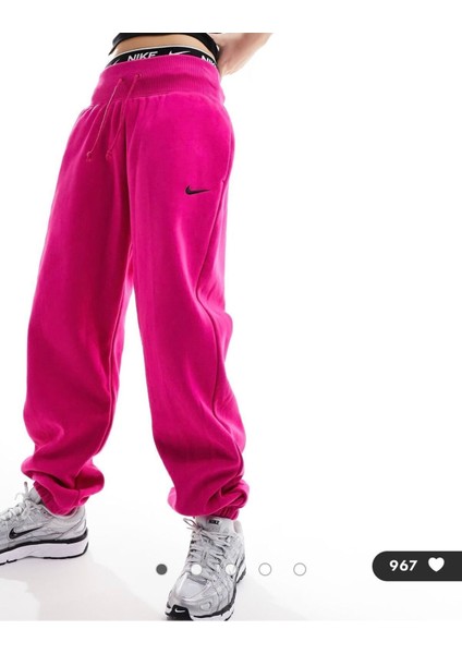 Sportswear Phoenix Fleece High-Rise Oversize Fuşya Kadın Eşofman Altı