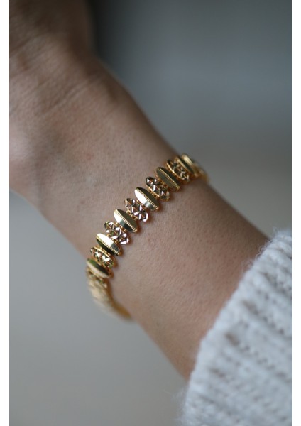 14 Ayar Altın Cimarlı Kalemli Tasarım Bileklik modelleri