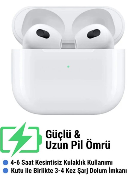 3. Nesil Beyaz Ios Android Uyumlu Kablosuz Bluetooth Kulaklık Yeni Nesil Karışık Renk Kılıf Hediyeli