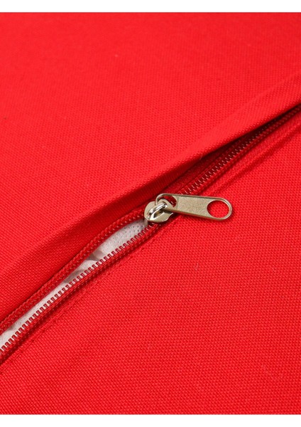 Red Pop Fırfırlı Dekoratif Yastık Kılıfı - Kare