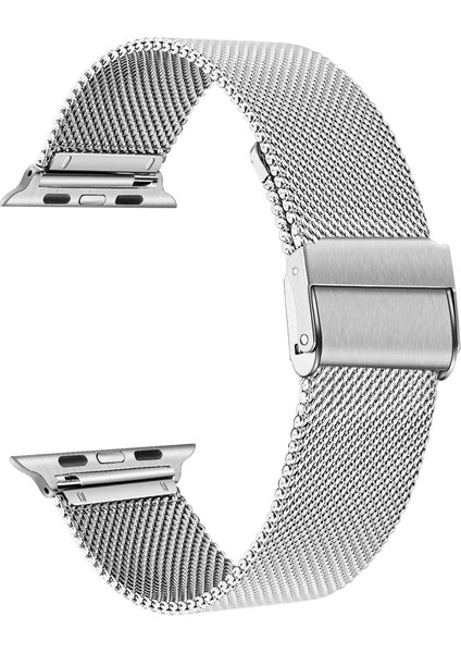Buckle Milano Çelik Kordon, Apple Watch Series SE/10/9/8/7/6/5/4/3 42mm/41mm/40mm/38mm ile Uyumlu, Gümüş fiyatları