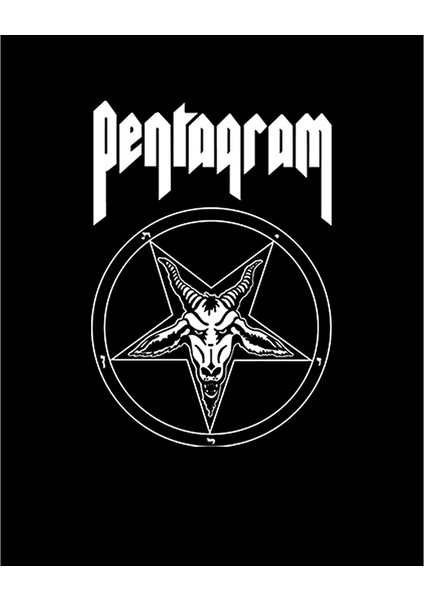 Pentagram Logo And Text 2 Büyük Sırt Patch Yama