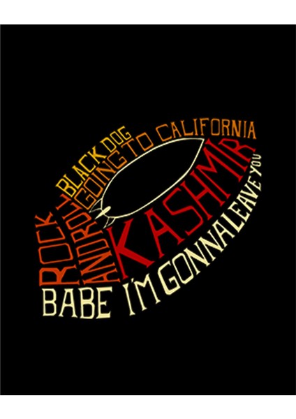 LED Zeppelin Songs Classic Büyük Sırt Patch Yama