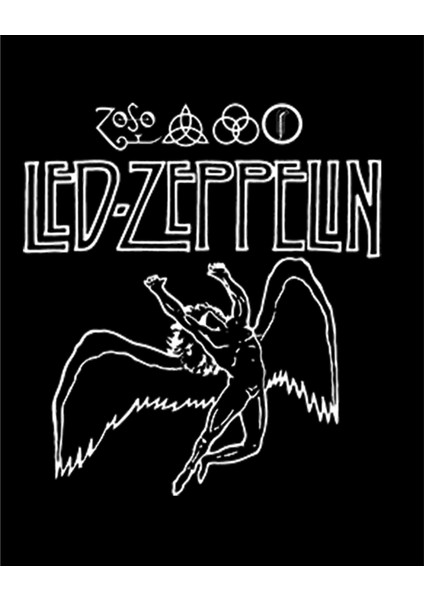 LED Zeppelin Zoso Icarus Büyük Sırt Patch Yama